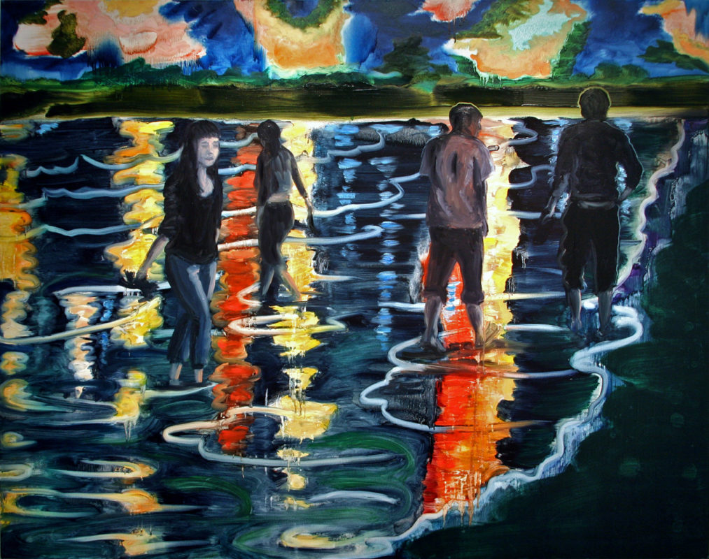 Night Beach, Oil on Canvas, 48 in x 60 in, 2009
